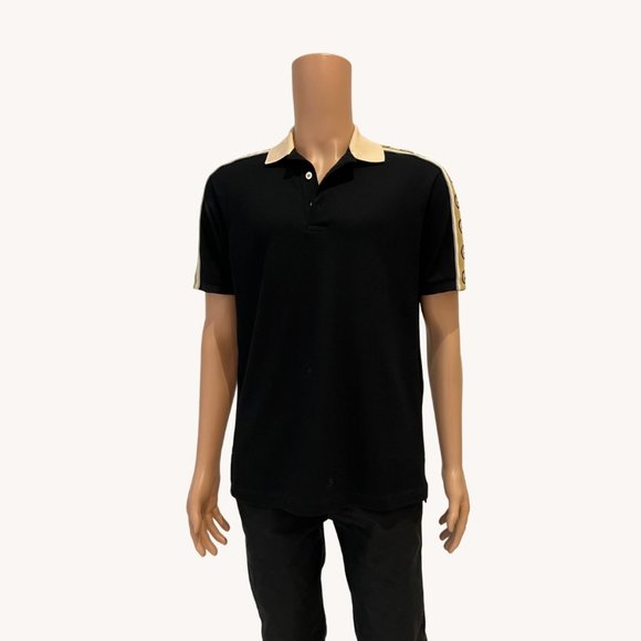 POLO WITH INTERLOCKING G STRIPE - Picture 1 of 13